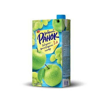 Сік Ранок 1л виноградно - яблучний освітлений *12шт 000007157 фото