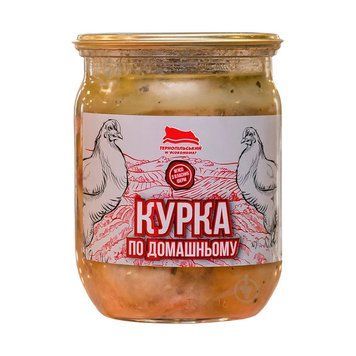 Тушонка курячаТернопіл мясоком Курка по домашньому скло 500г*6шт 000005314 фото